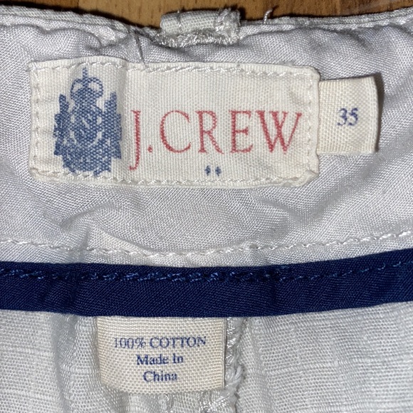 J Crew Light Tan 100% Cotton Deep Buttoned Pockets with Drawstring Waist- 35” - Picture 6 of 10